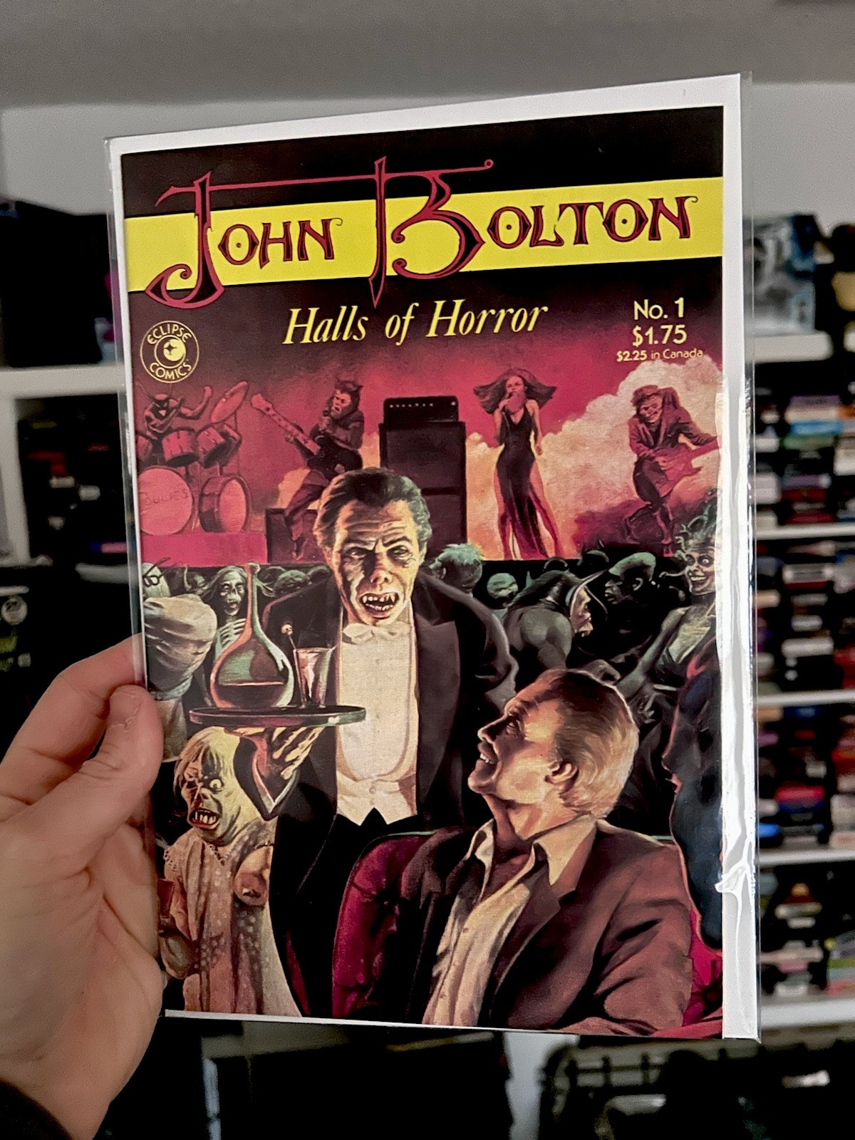 John Bolton’s Halls of Horror #1 Eclipse Comics Antologia Horror Dipinta VF/NM