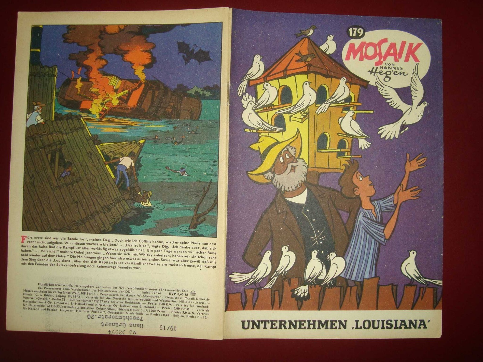 Mosaico n.179 - Società Louisiana, originale H.Hegen, 10/1971