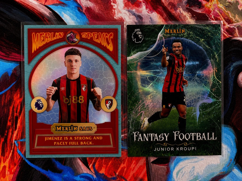 Lot 2 cartes Topps 2025/26 Bournemouth