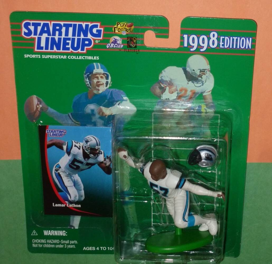 1998 LAMAR LATHON Carolina Panthers Rookie sole Starting Lineup NM or better