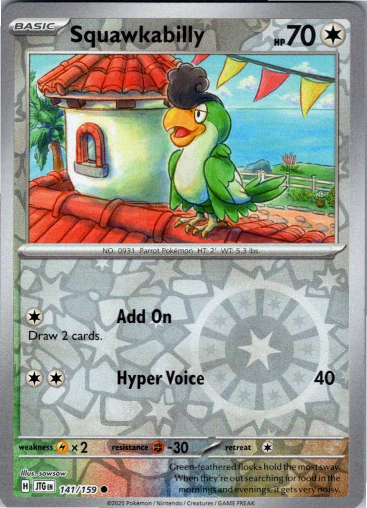 Squawkabilly Reverse Holofoil 141/159 Journey Together NM