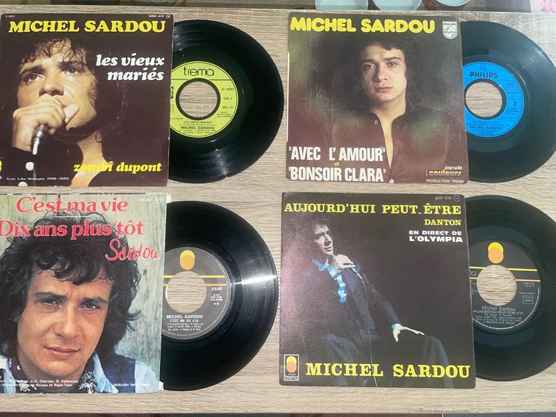 Vinyl 45 tours, Sardou