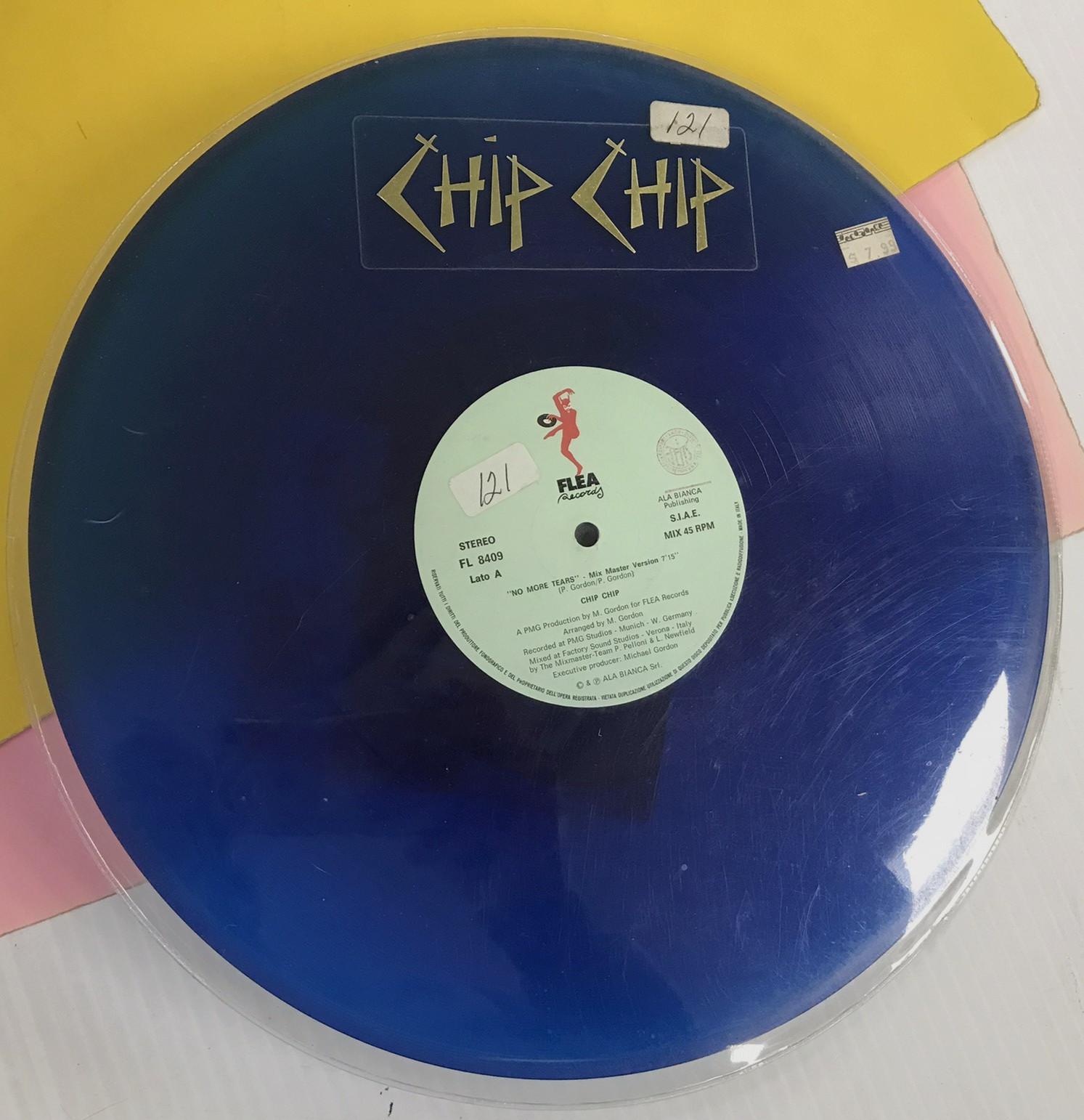 CHIP CHIP No More Tears (1988) Ltd Ed Blue 12" Single/Custom Sleeve ITALO  b2635
