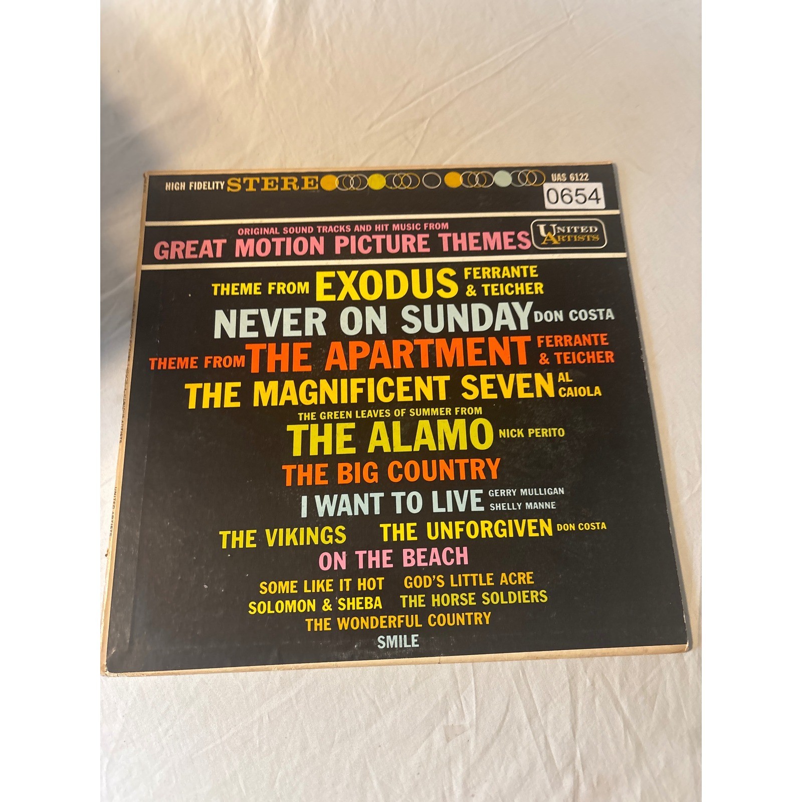 United Artists Great Motion Picture Themes Vinyl LP 12" Black 1960 Soundtrack
