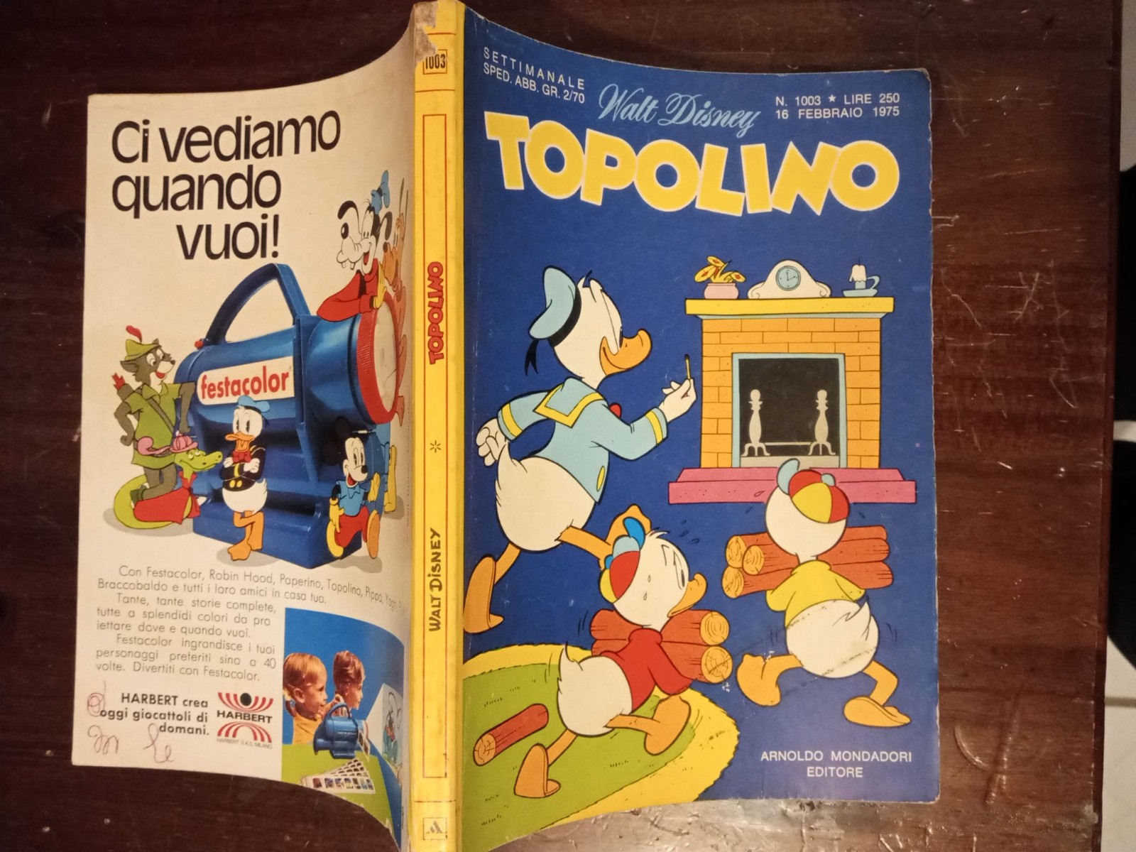 TOPOLINO LIBRETTO N 1003 1975 CON BOLLINO BUONE CONDIZIONI