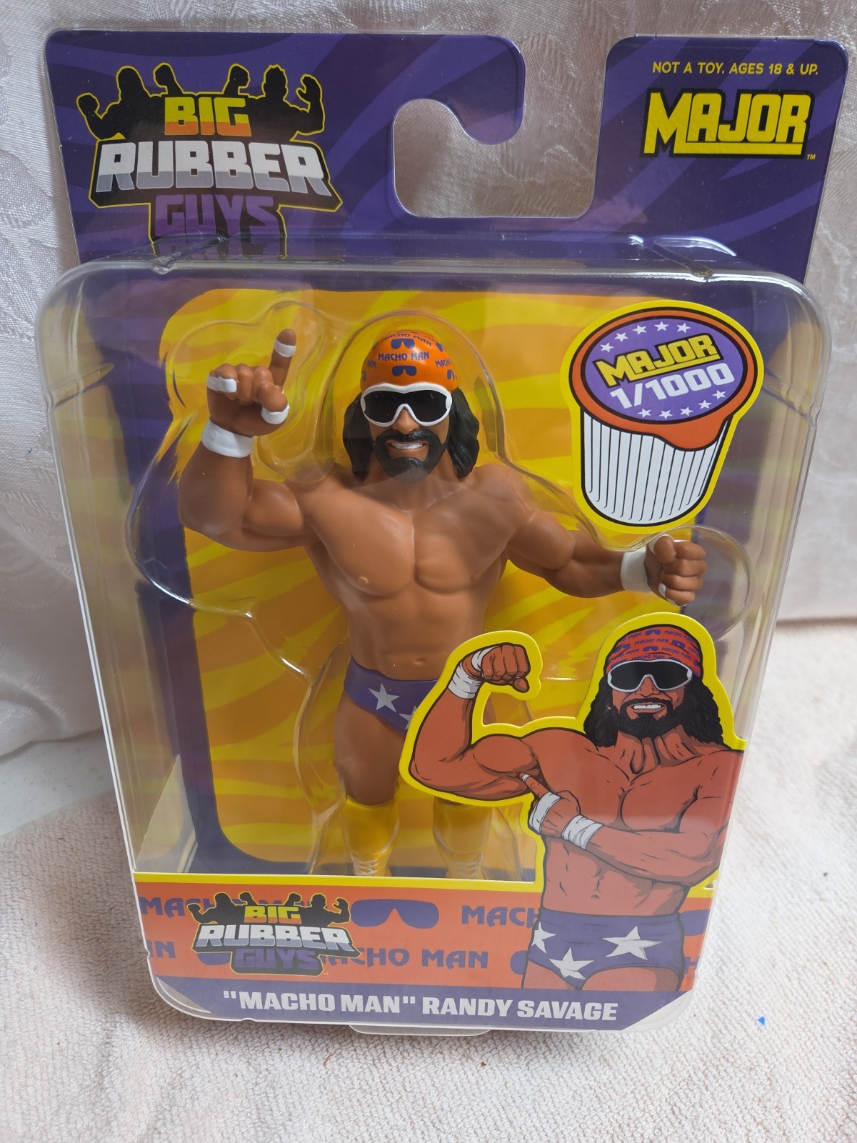 Macho Man Randy Savage Big Rubber Guys Major  Purple 1/1000 New