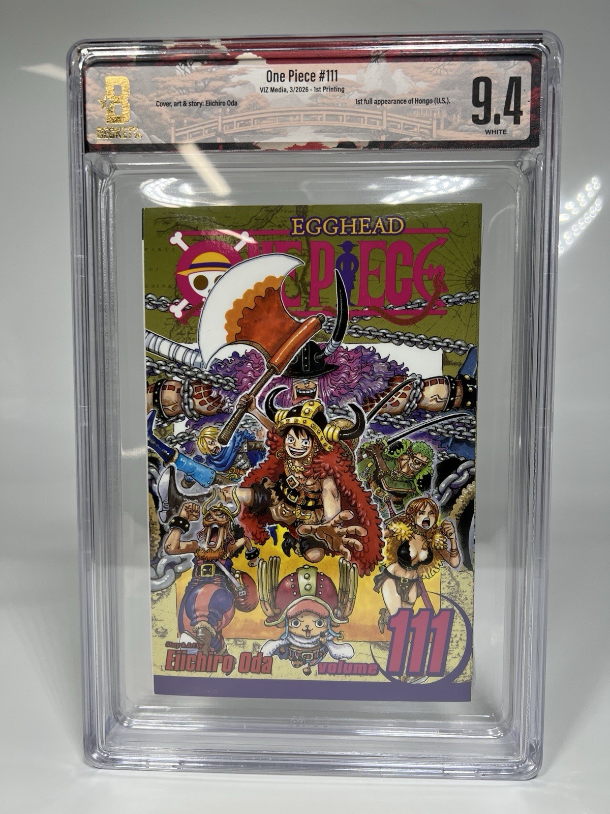 BGS 9.4 One Piece #111 Vol 1° Edizione Stampa Graded Manga Inglese