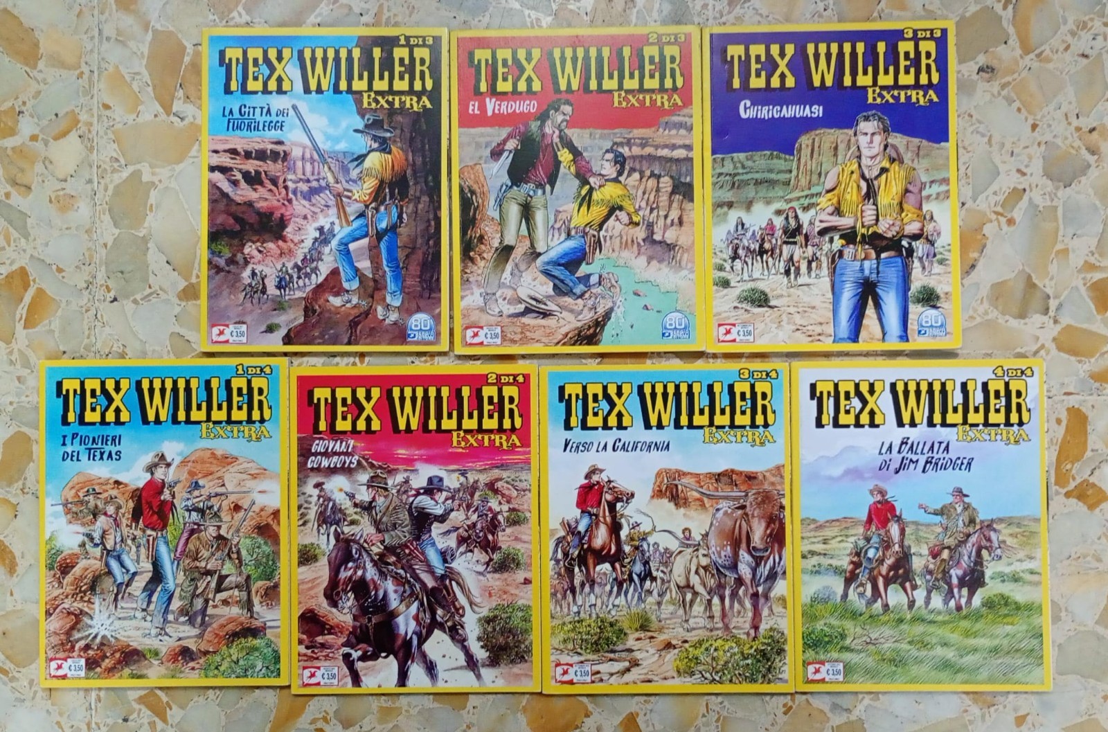 TEX WILLER EXTRA SEQUENZA 1-7 BONELLI EDITORE OTTIMI PERFETTI LEGGI!!