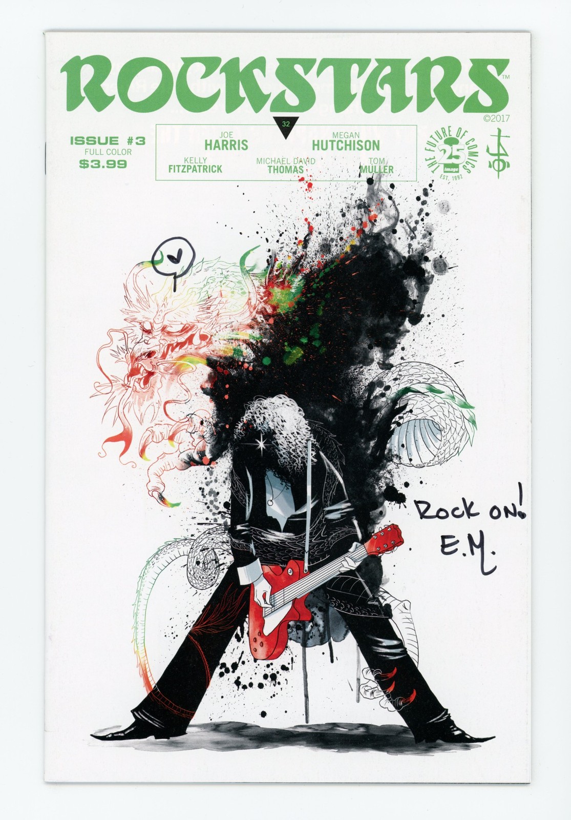 Rockstars #3 quasi nuovo + firmato Megan Hutchison 2017 immagine fumetti