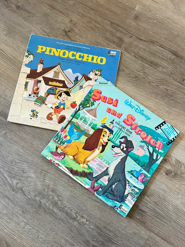 Disney Schallplatten Vinyl LP 80er Susi & Strolch Pinocchio Disneyland records