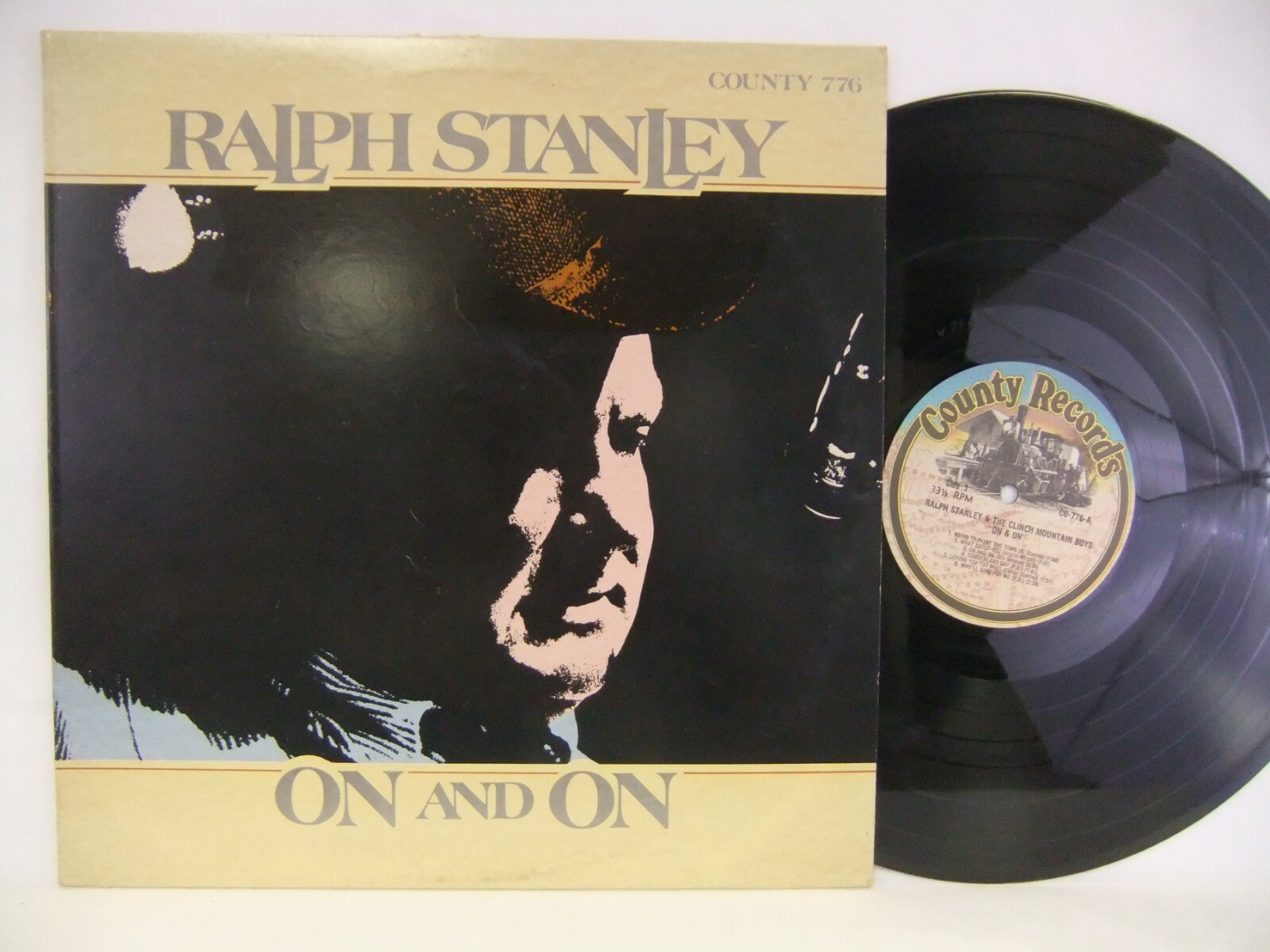 Ralph Stanley On And On 1980 VG++ Record Bluegrass Country Records 776 1973