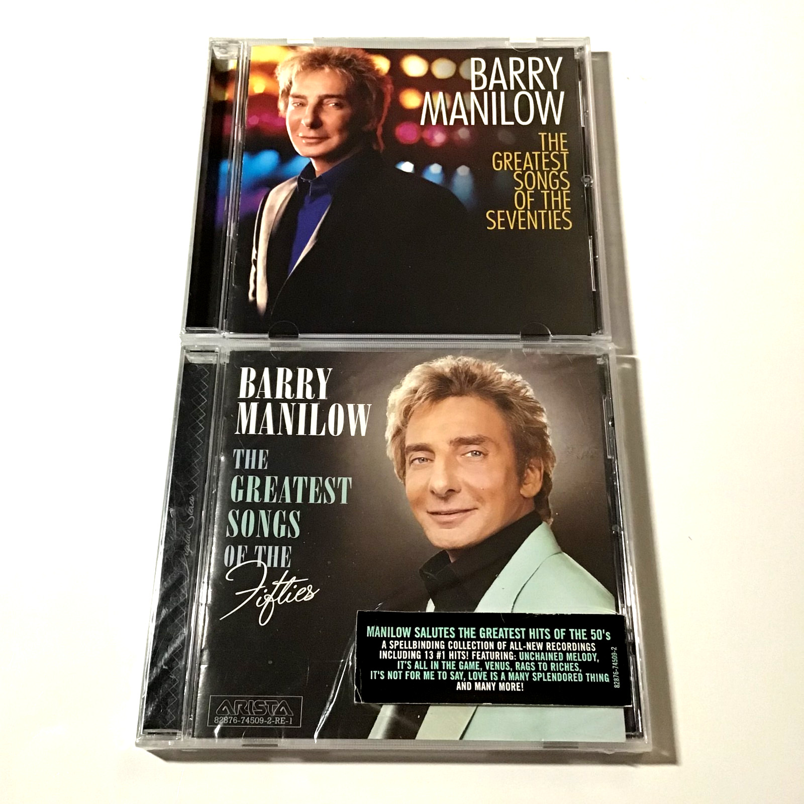 Barry Manilow 2 CD Lot: The Greatest Songs Of The Fifties (sealed) and Seventies