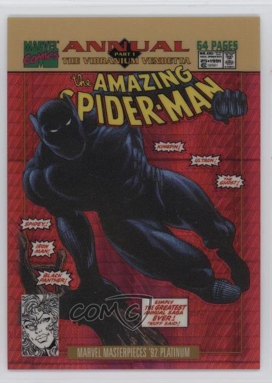 2024 Marvel Masterpieces '92 Variant Cover Red Prism 230/292 Black Panther 00zd