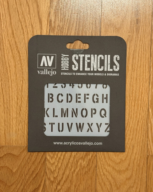 Hobby Stencils Lettering & Signs - Vallejo 1:35