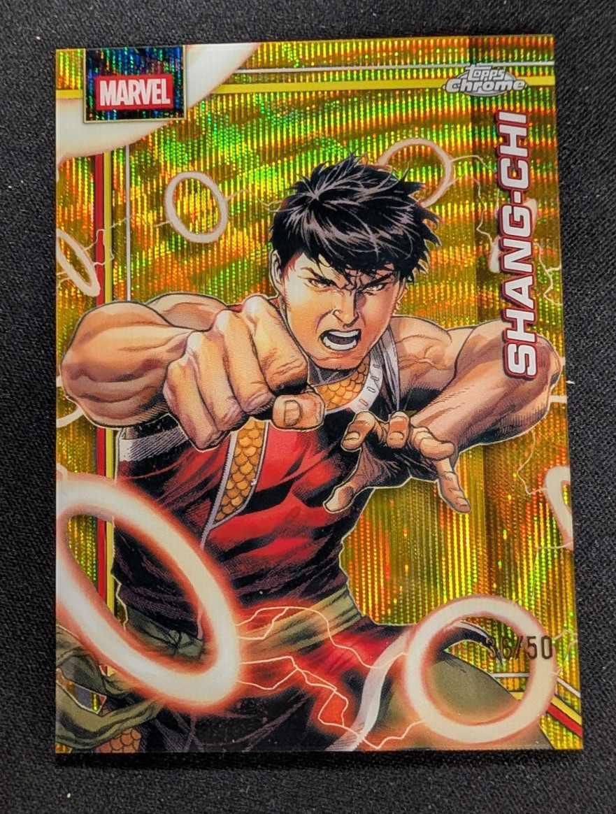 2026 Topps Chrome Marvel Shang Chi Gold Wave 36/50