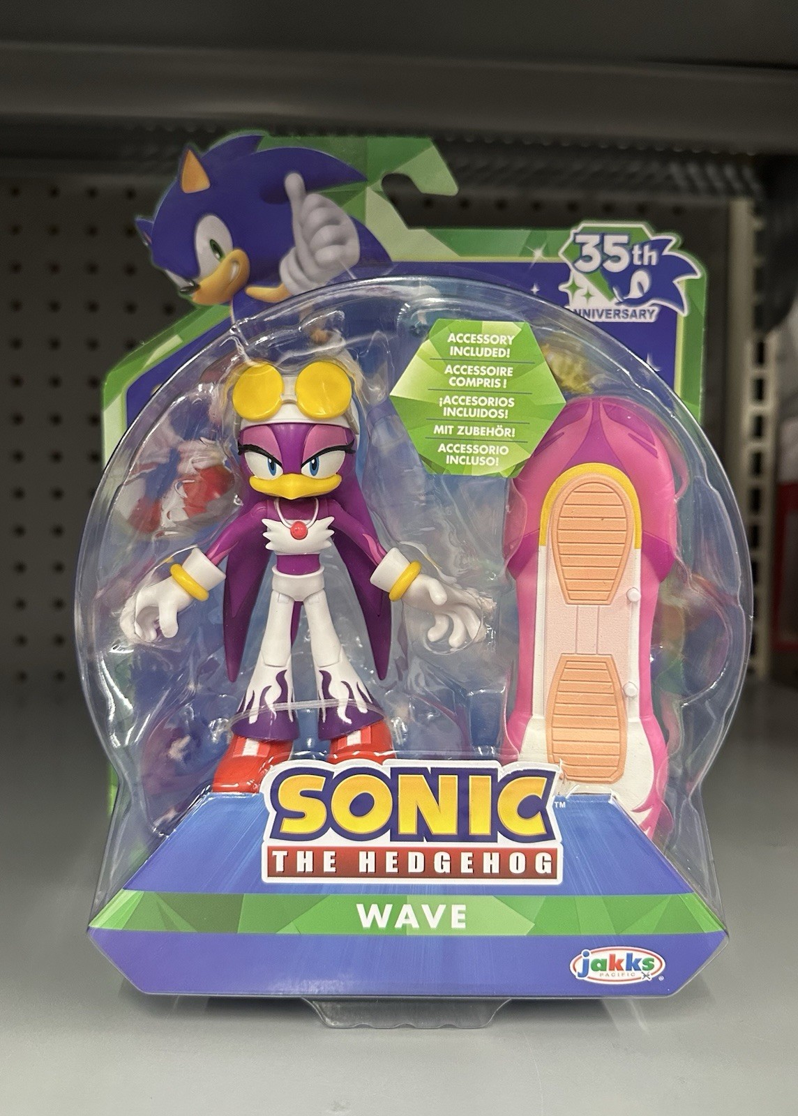 JAKKS Pacific SONIC The HEDGEHOG 35th Anniversary WAVE THE SWALLOW 4" Figure