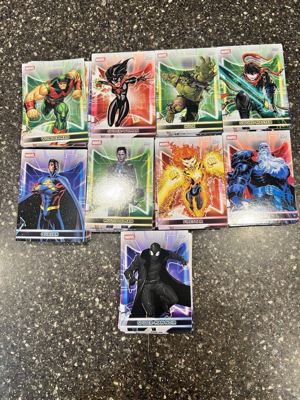 2026 Topps Marvel Neon Lot, 220 Base Cards, .25 Each Being Sold As A Lot