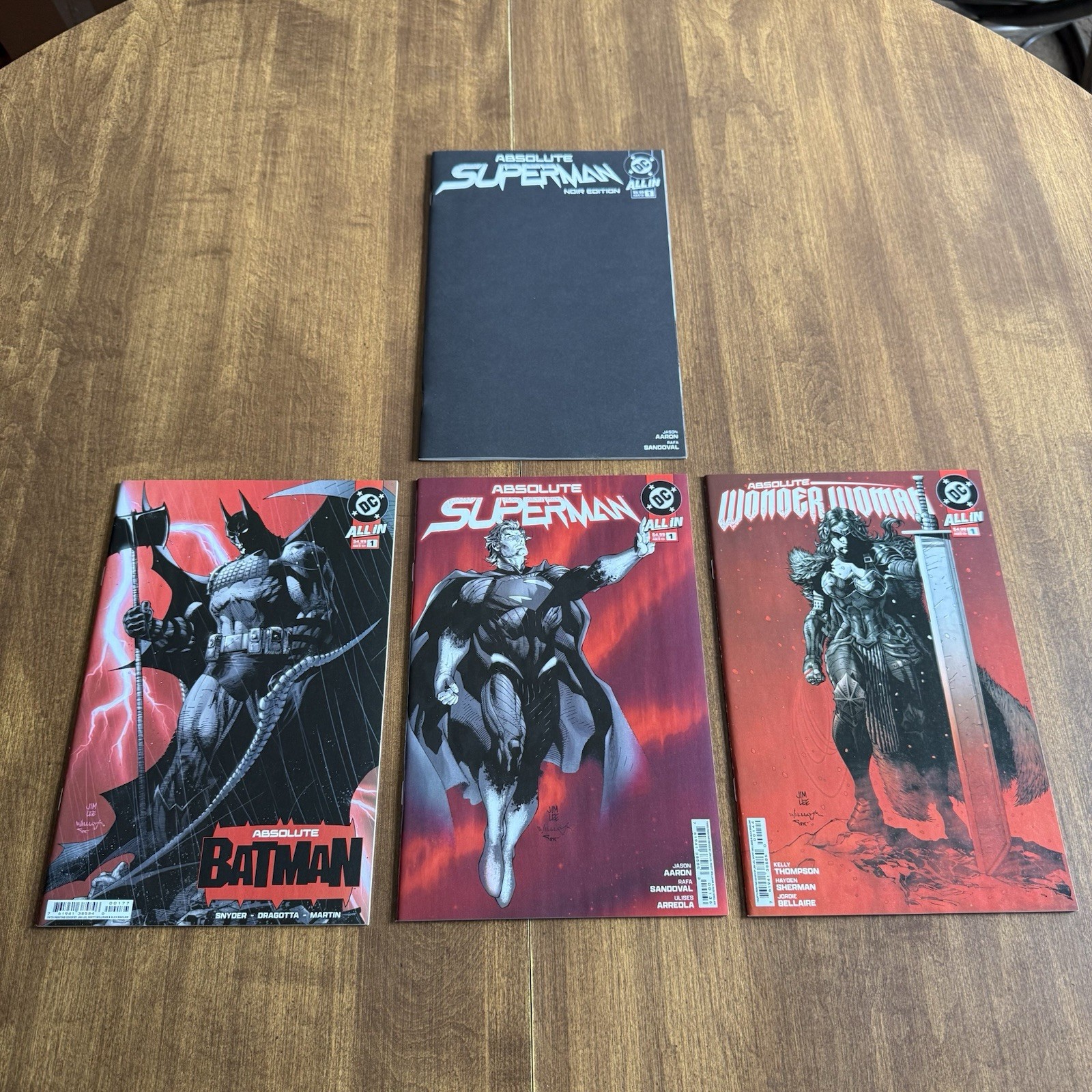 Absolute Batman #1 5th, WW 4TH, Superman 3rd Prints + Superman Noir schizzo vuoto