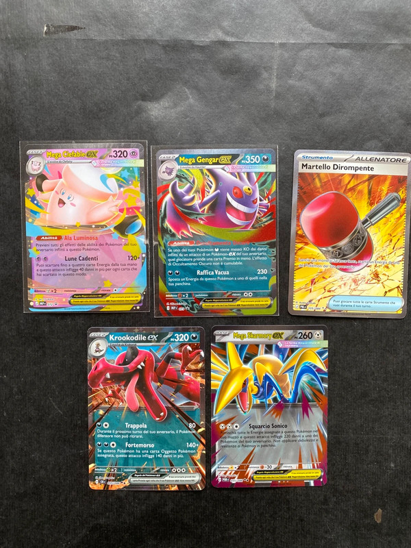 Lotto carte pokemon modern mep mega gengar pbl cri