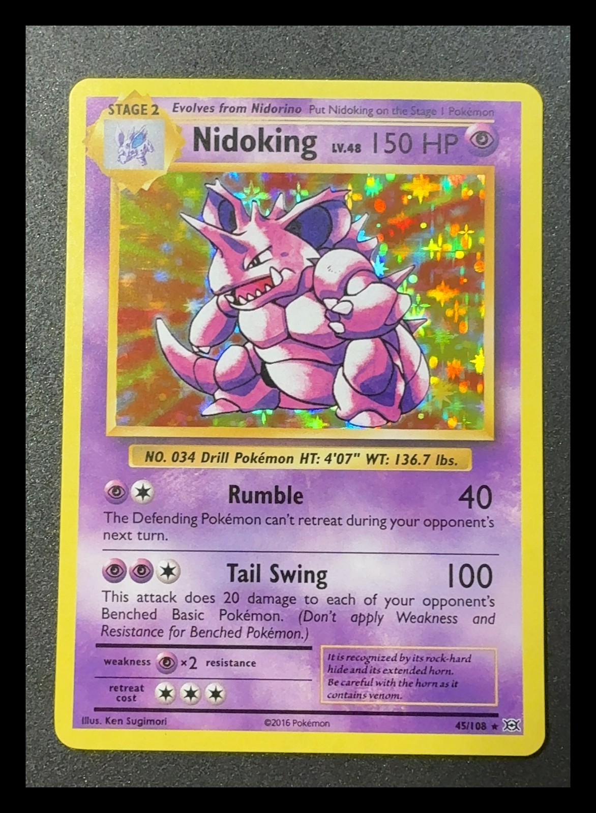 2016 Evoluzioni Nidoking #45/108 Holo Rara