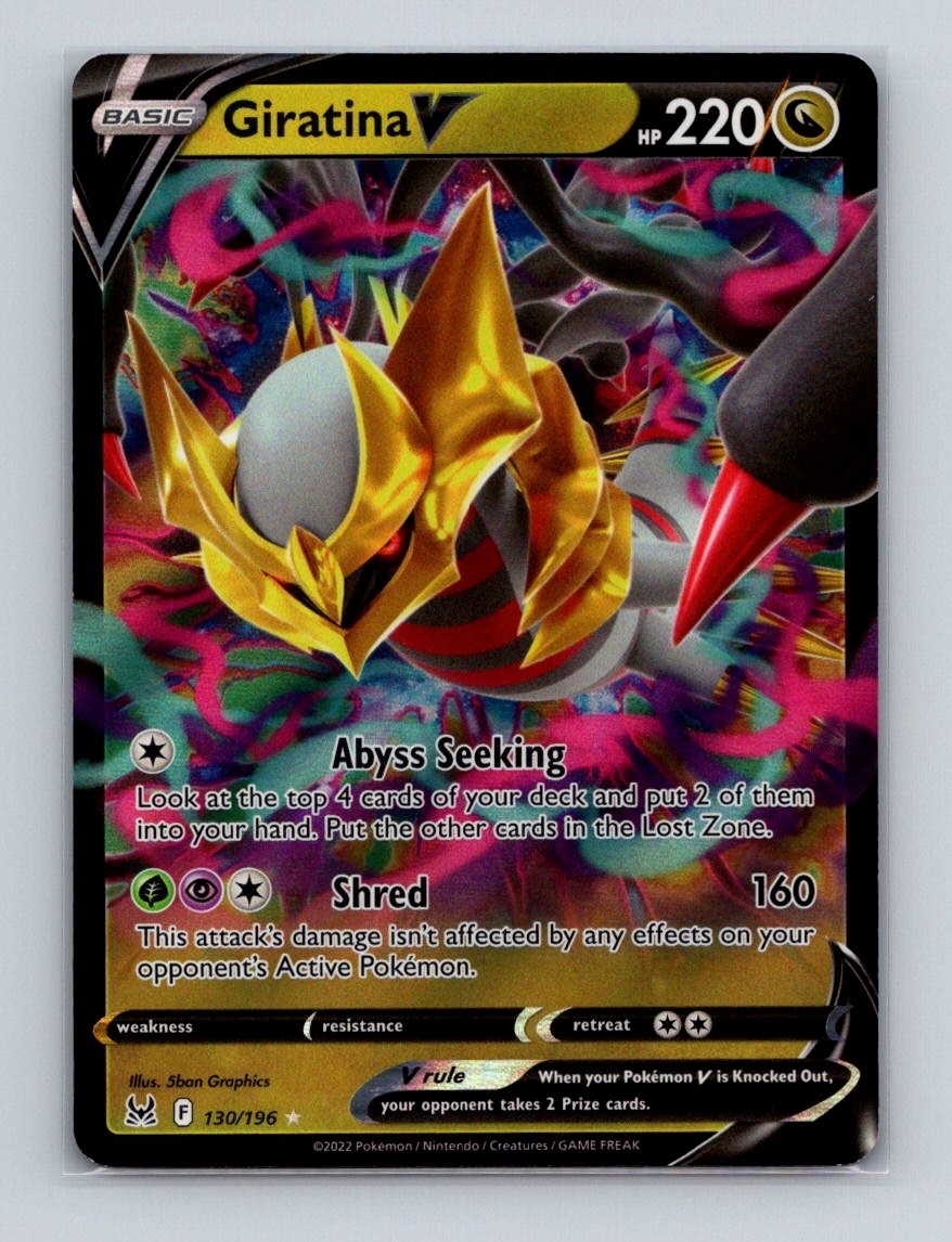 Giratina V 130 2022 Pokemon Lost Origin Full Art Ultra Rare Card NM+ (a)