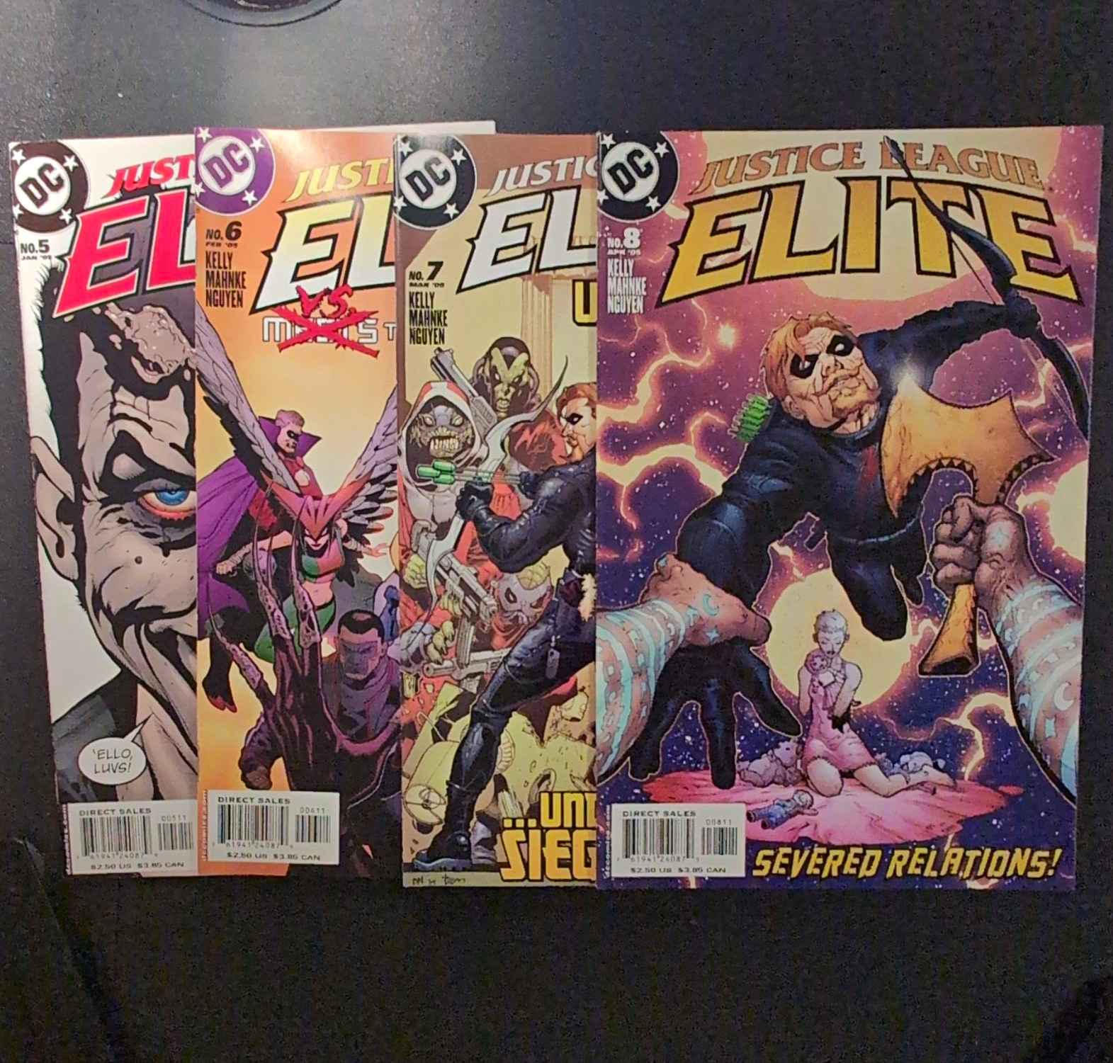 dc comics justice league elite #5-8 (mancante #7) manchester lotto fumetti neri