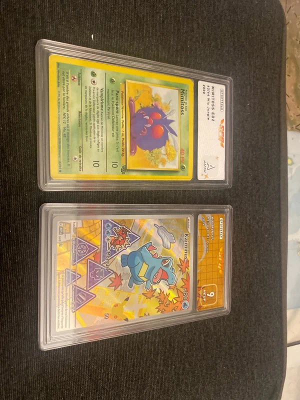 Lot de 2 cartes gradé rare