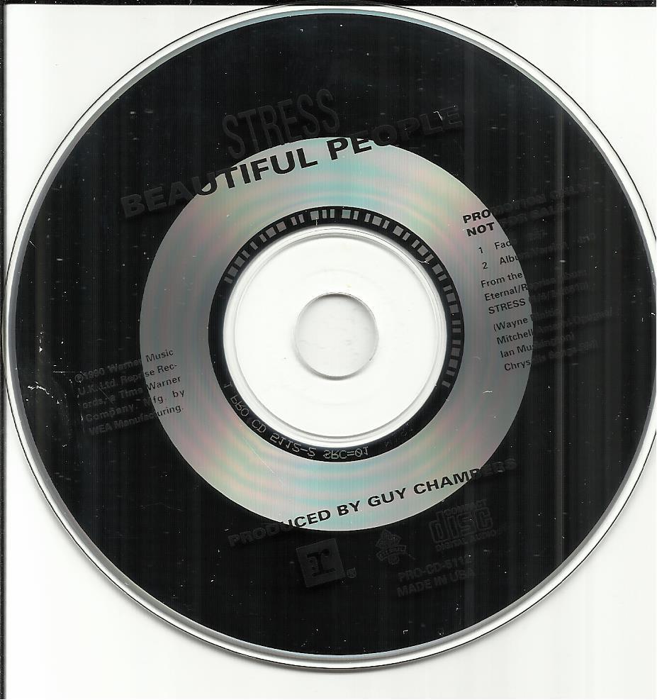 STRESS Beautiful people w/ RARE FADE PROMO radio DJ CD Single 1988 USA