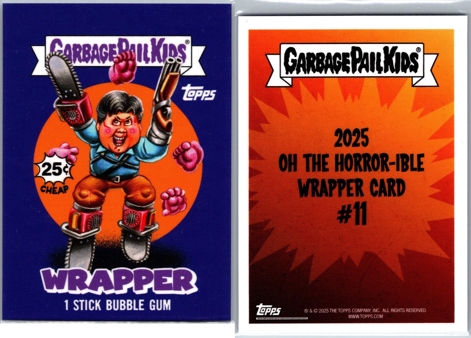 Ash vs Evil Dead Bruce Campbell secchio della spazzatura bambini GPK carta avvolgente #11