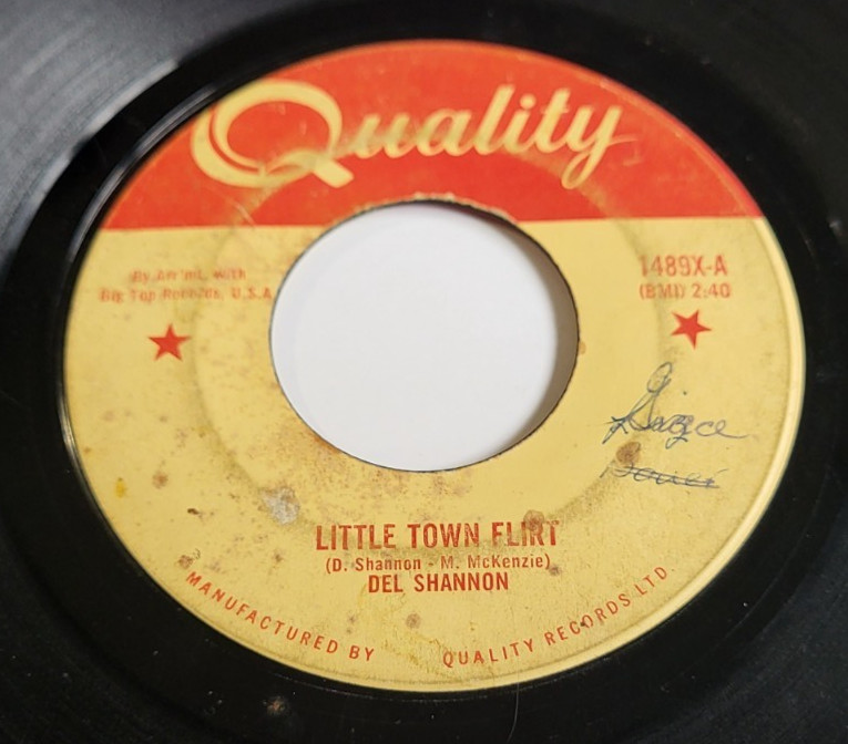 Del Shannon – Little Town Flirt / The Wamboo 45 RPM Record 7"