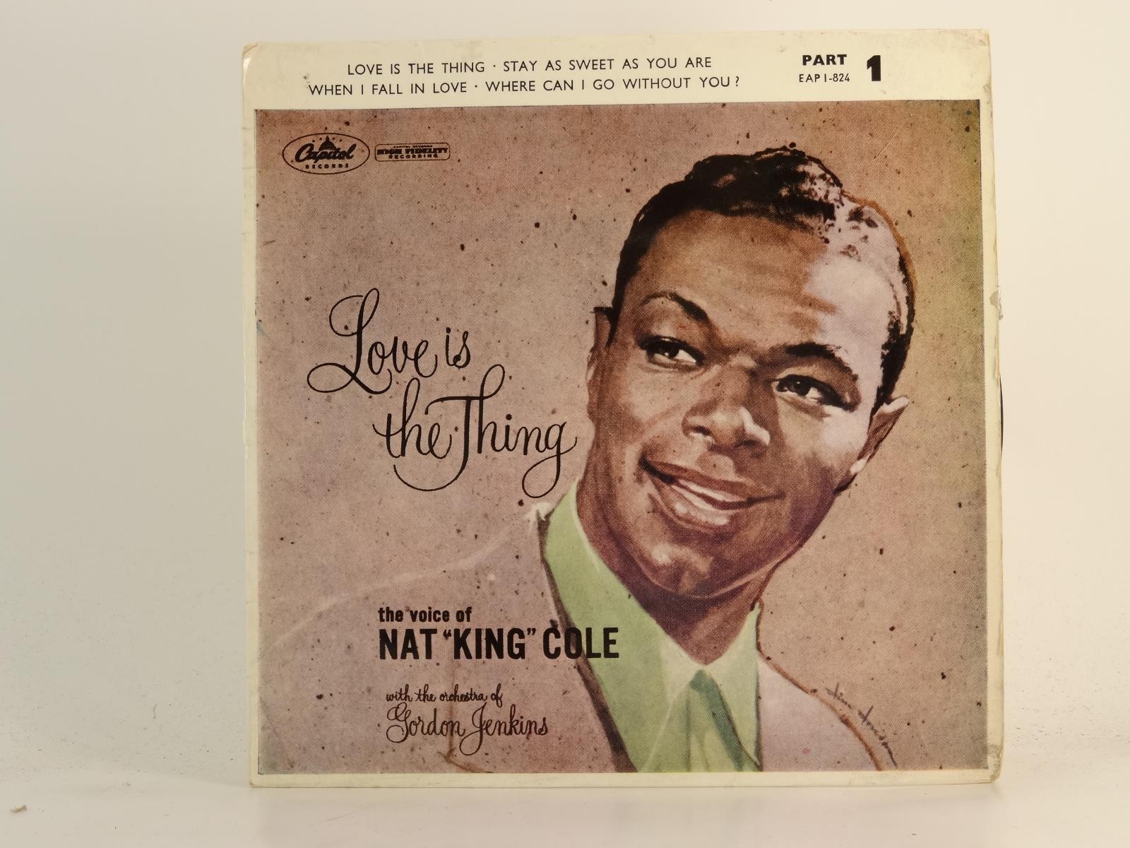 NAT KING COLE LOVE IS THE THING (1) (78) 2 Track 7" Single including Picture Sle