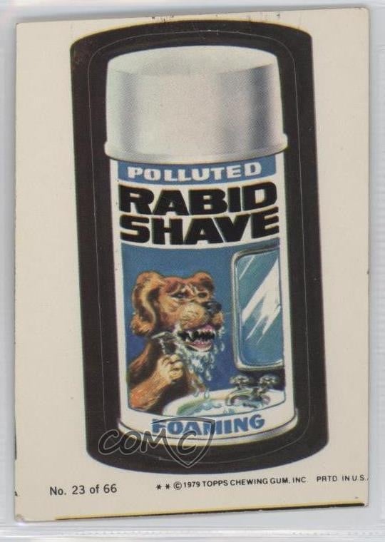 1979 Topps Wacky Packages replica serie 1 Rabid Shave (due stelle) #23 0i6