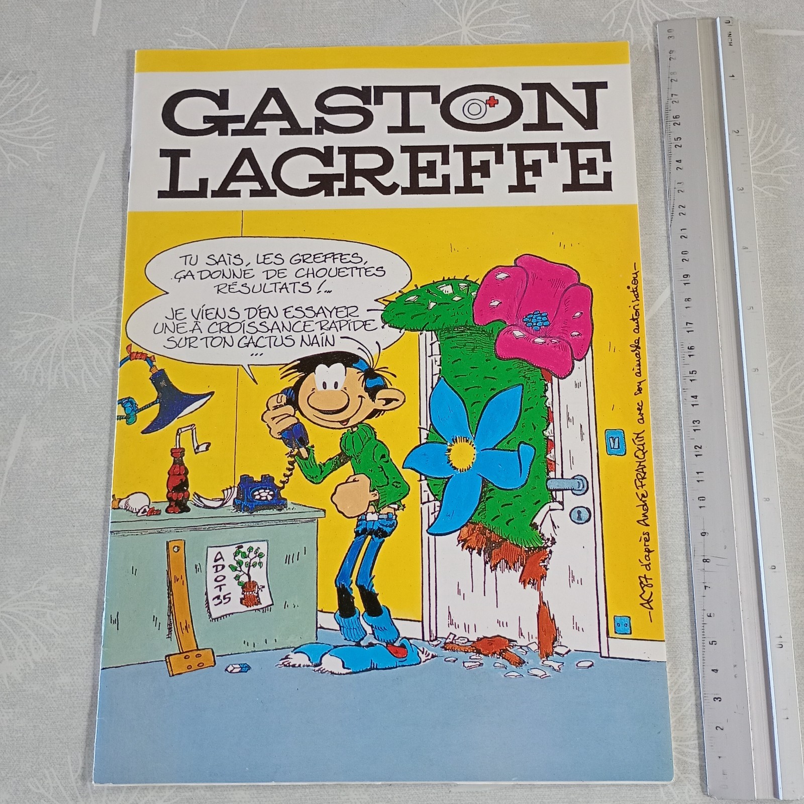 GASTON LAGAFFE rare BD publicitaire GASTON LAGREFFE / FRANQUIN - F.F.D.O.T. 1987