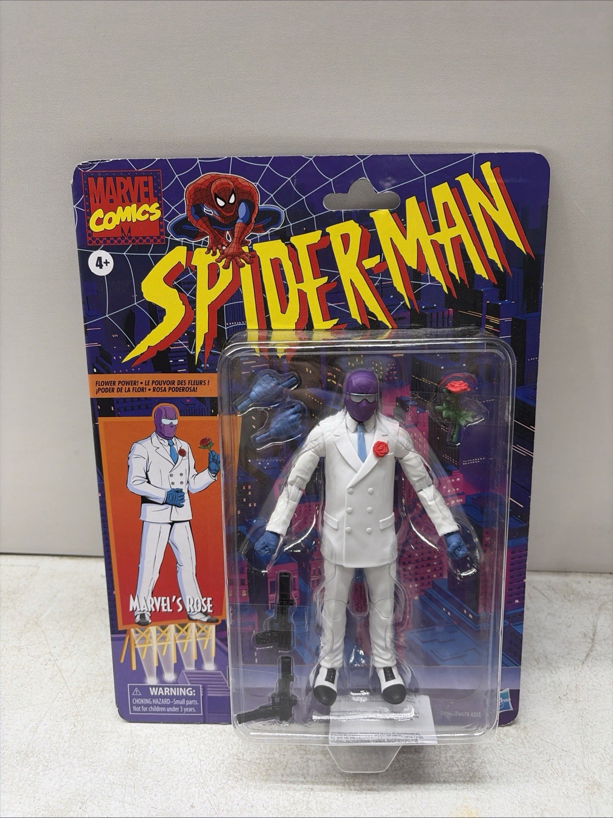 Spider-Man - Modellino Rose Retro Marvel Legends scala 6" "Nuovo"