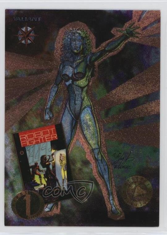 1993 Upper Deck Pyramid The Valiant Era First Appearance Robot Fighter #FA4 1i9m