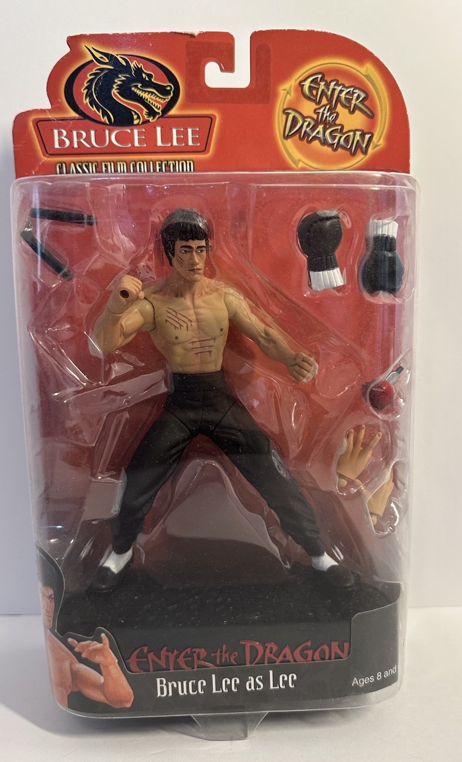 2000 Bruce Lee Enter the Dragon Action Figure Gioca Lungo Giocattolo Sigillato #75000