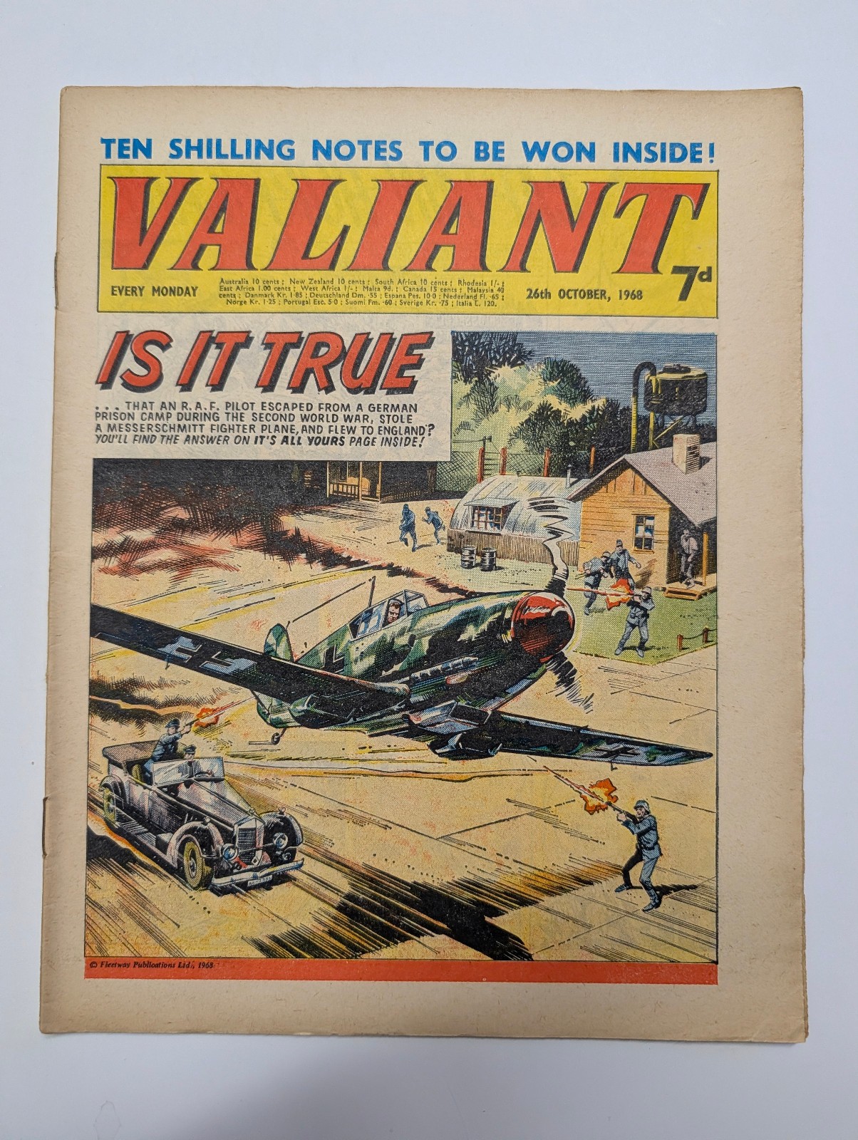 Valiant Comic 26th October 1968, Fleetway Publications.