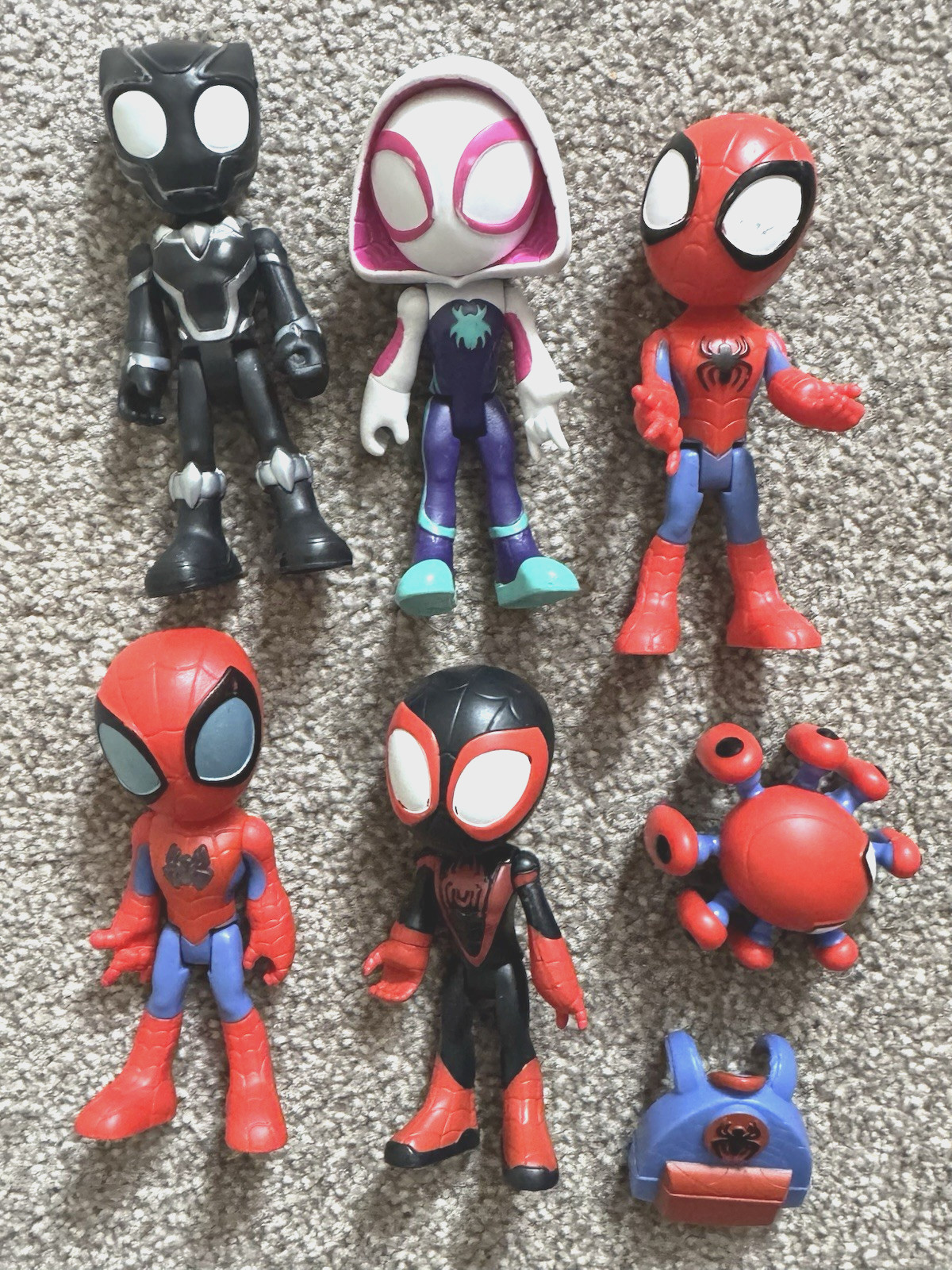 Marvel Spidey And His Amazing Friends 6 Figure Bundle includes Trace-E