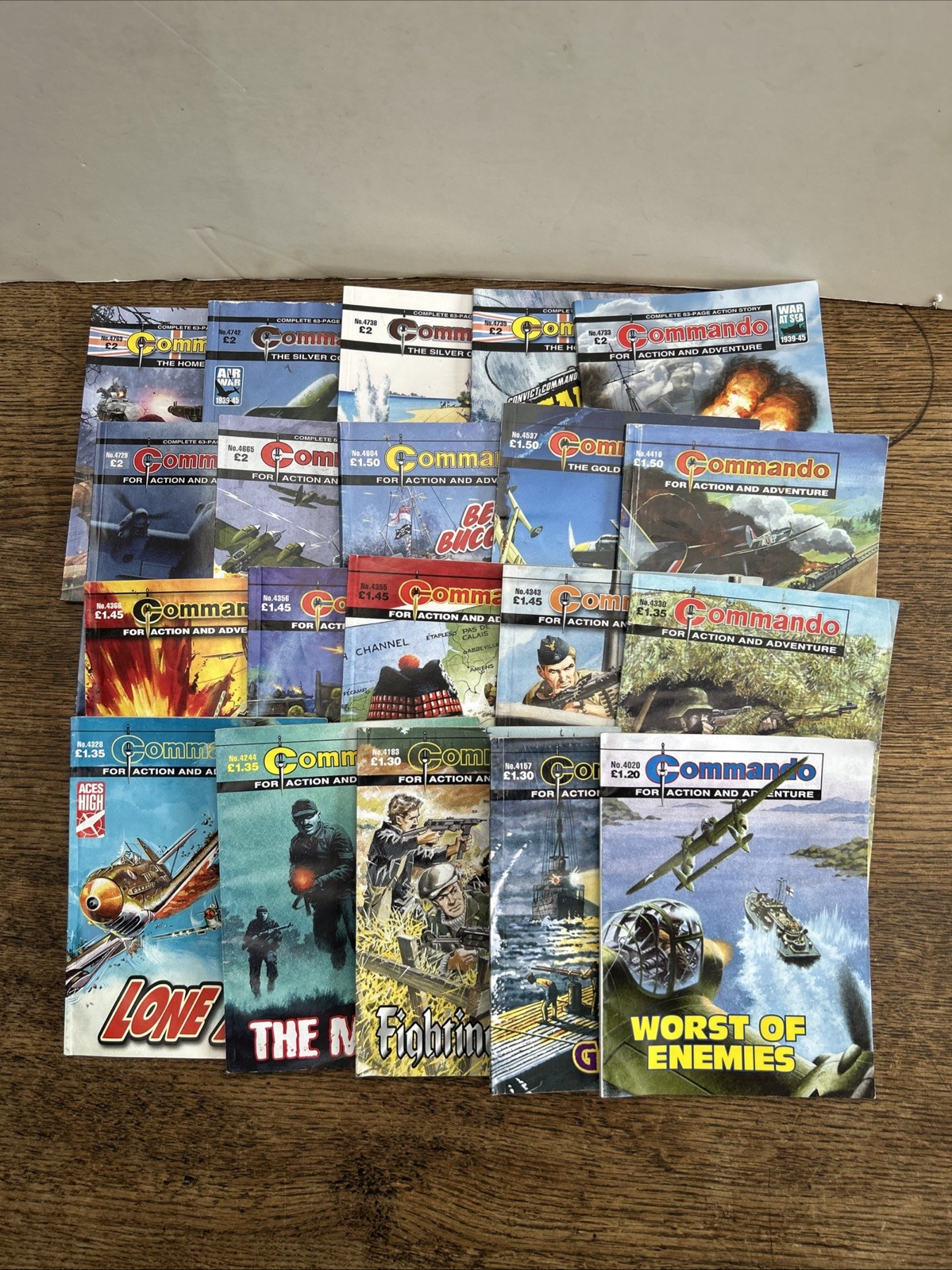 Huge Job Lot Old Commando Comics War Stories 4000’s Mixed Bundle Cost £30+ New