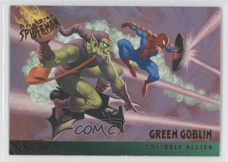 1995 Fleer Ultra Marvel Improbabile Alleato Spider-Man Goblin Verde #129 02v3