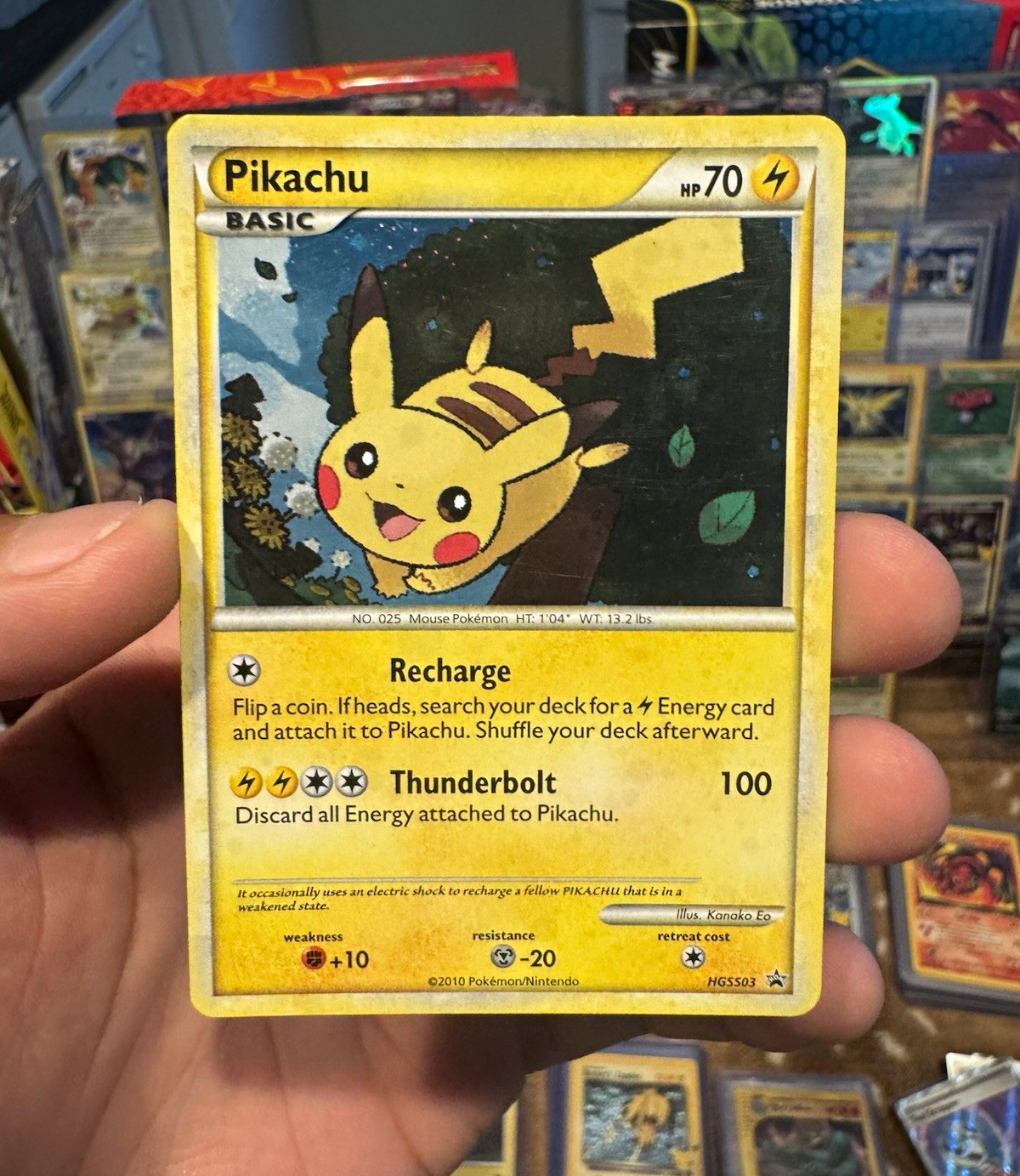 Pokémon TCG Pikachu HGSS03 HeartGold SoulSilver Promo Holo English LP