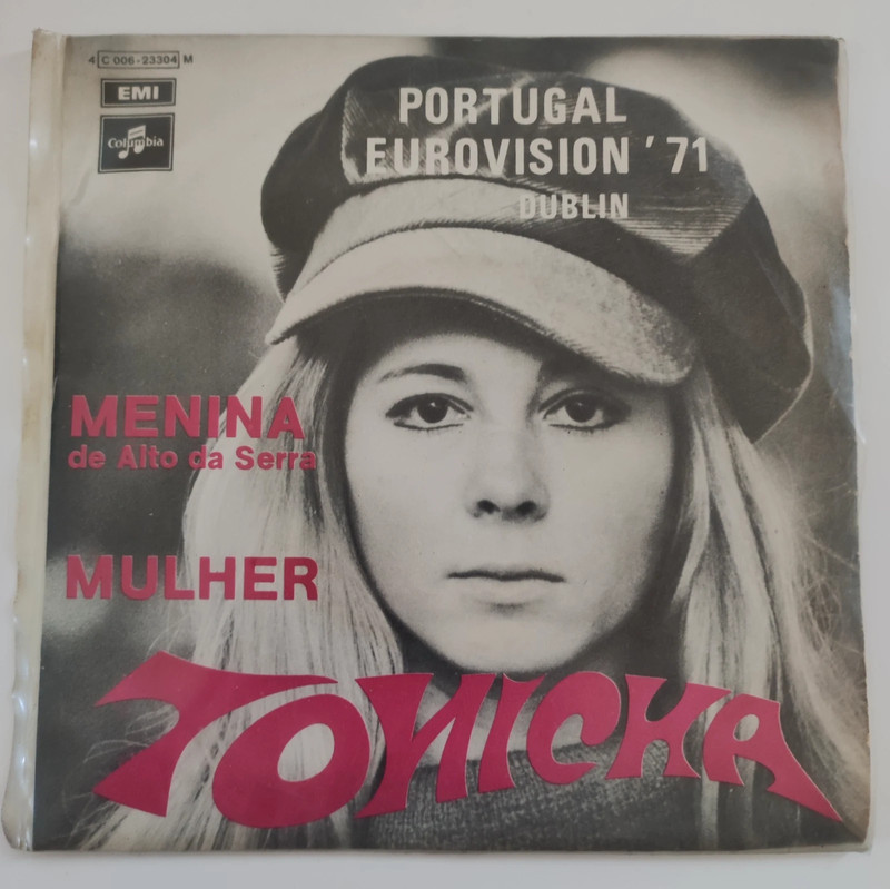 Tonicha belgium ed Vinil 7" Single Menina do Alto da Serra Eurovision 71