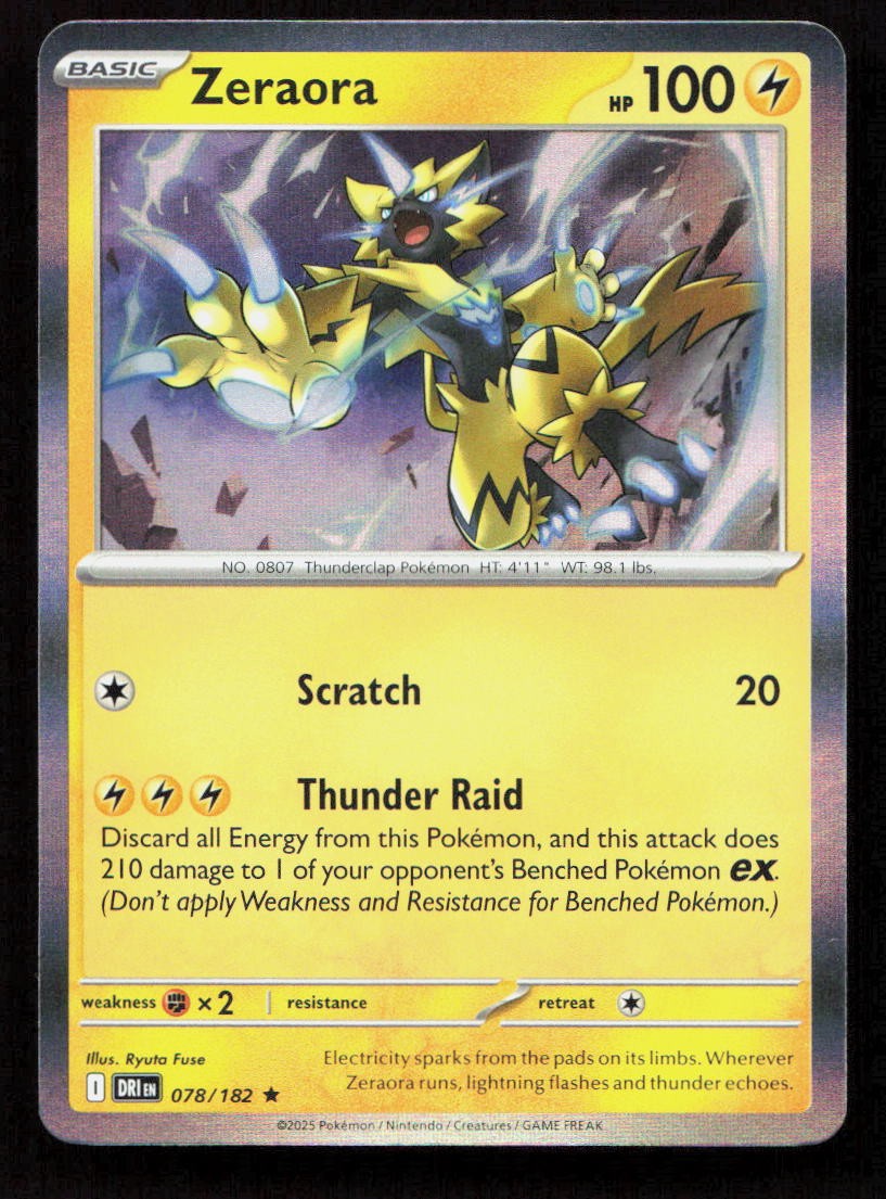 Zeraora Holo Rara SV10: Rivali Destinati 078/182 quasi nuova
