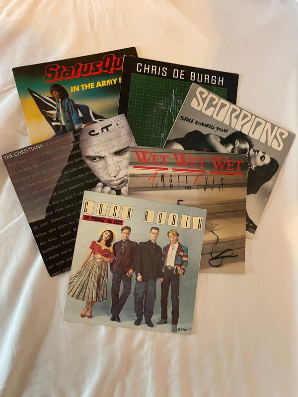 Lot de 06 vinyles 45T 7" - artistes anglophones années 80