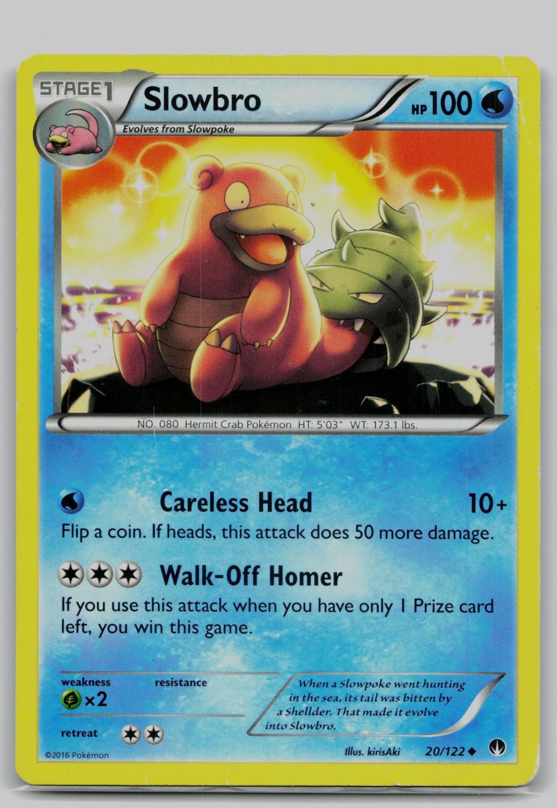 Slowbro 20/122 Uncommon BREAKpoint Pokemon Heavily Played