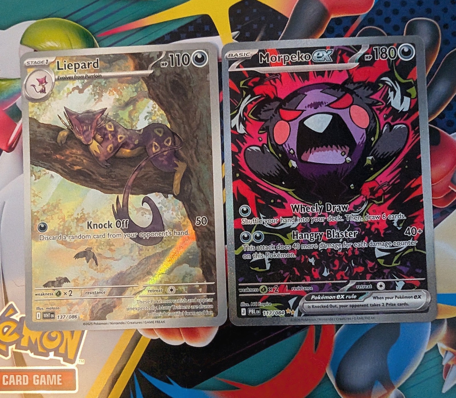 Pokemon Morpeko ex SIR 117/084 Liepard IR Mega Absol ex Charmeleon Moltres lotto 6