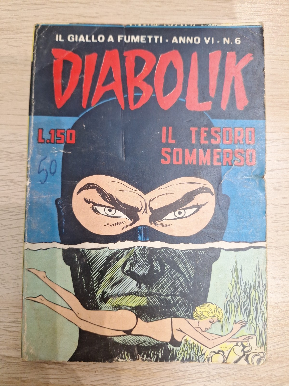 DIABOLIK ANNO VI-6°, N. 6 ORIGINALE 1967