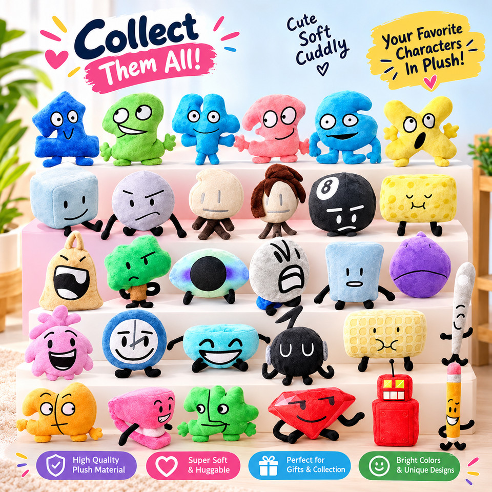 2026 Bfdi Peluche Bambola Peluche Battaglia per Isola dei Sogni Regalo Giorno Bambini