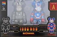 【】Figura commerciale BE@RBRICK 100% set di 2A. War Machine & Iron Patriot...