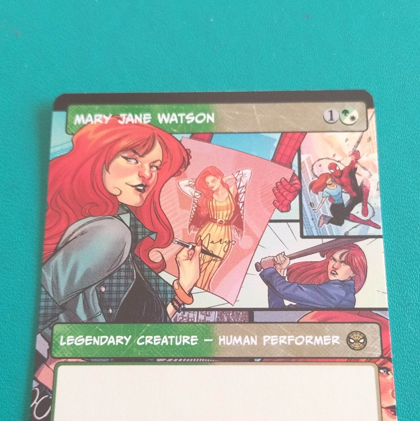 Magic: The Gathering MTG Mary Jane Watson Creatura Verde 1G Autografata